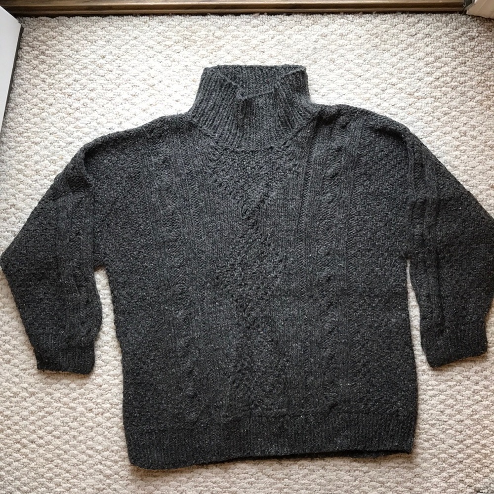 Sweater wool cowl neck